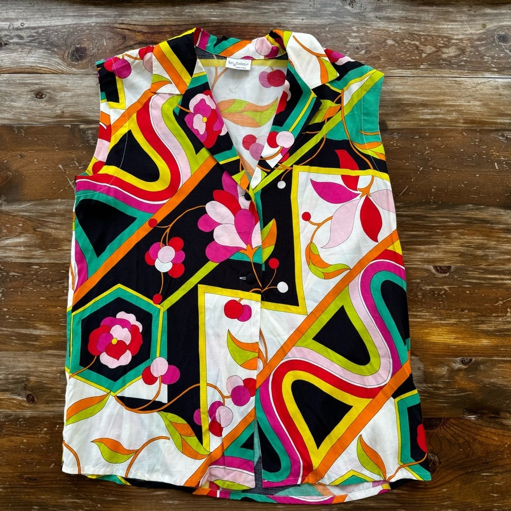 Vintage Blouse vest Shirt Byblos Italy Medium / Large